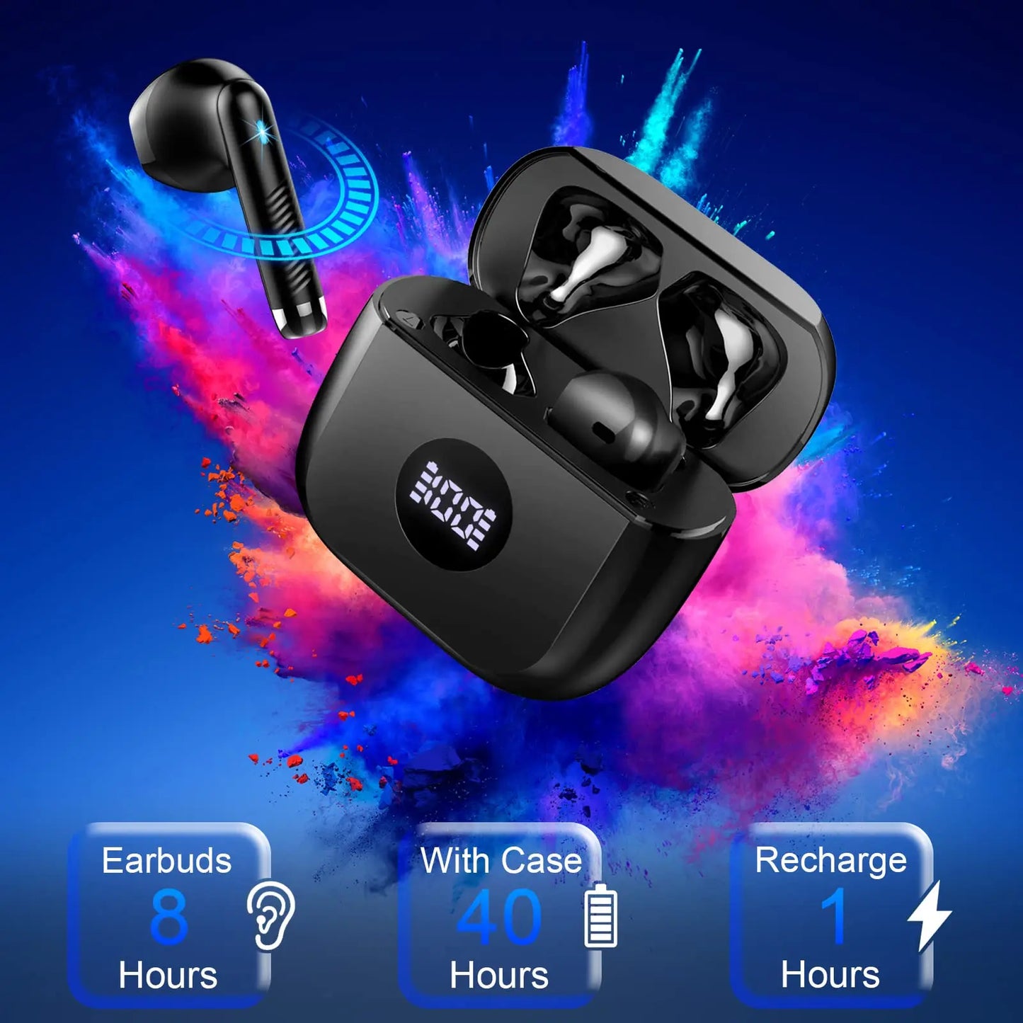 Wireless Earbuds, 40H Playback Headphones.