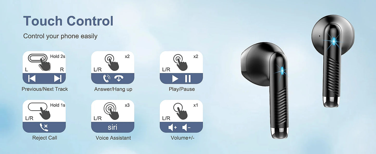 Wireless Earbuds, 40H Playback Headphones.